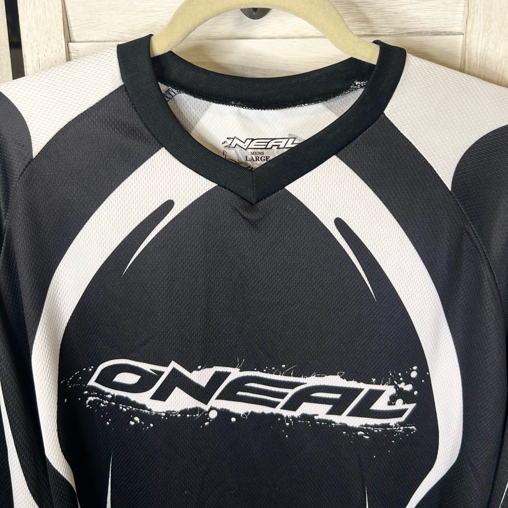 New Low Price! Oneal Motocross Racing Gear Black and White Long Sleeve Jersey - Picture 13 of 15